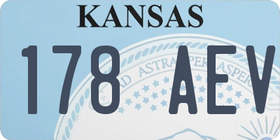 KS license plate 178AEV