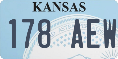 KS license plate 178AEW