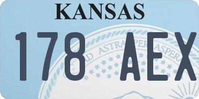 KS license plate 178AEX
