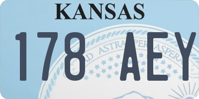 KS license plate 178AEY