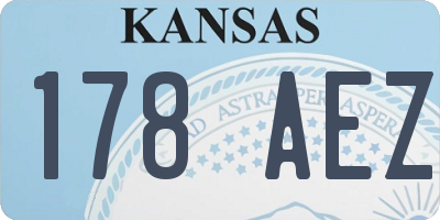 KS license plate 178AEZ