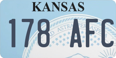 KS license plate 178AFC