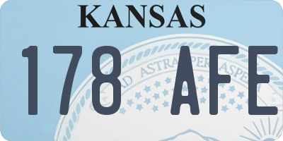 KS license plate 178AFE