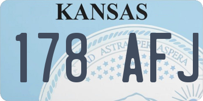 KS license plate 178AFJ