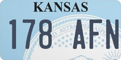 KS license plate 178AFN