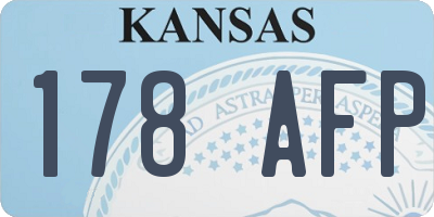 KS license plate 178AFP