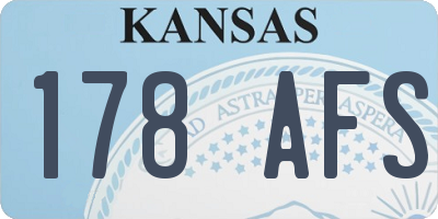 KS license plate 178AFS