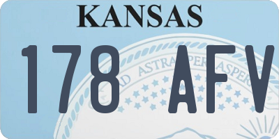 KS license plate 178AFV