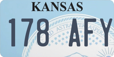 KS license plate 178AFY