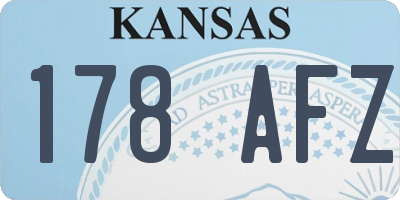 KS license plate 178AFZ