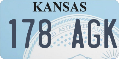 KS license plate 178AGK