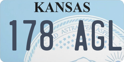 KS license plate 178AGL