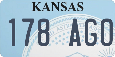 KS license plate 178AGO