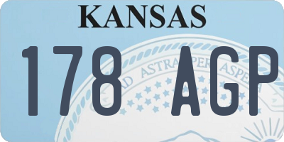KS license plate 178AGP
