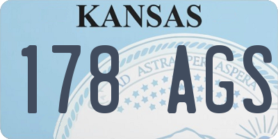 KS license plate 178AGS