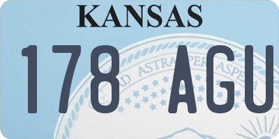 KS license plate 178AGU