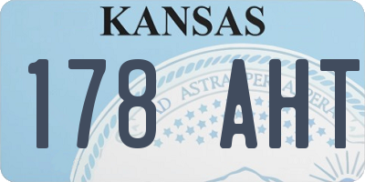 KS license plate 178AHT