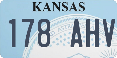 KS license plate 178AHV
