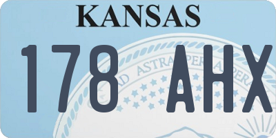 KS license plate 178AHX