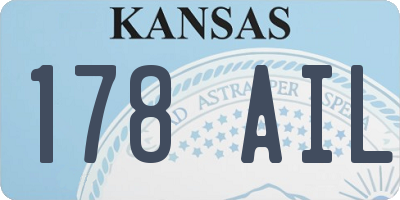 KS license plate 178AIL