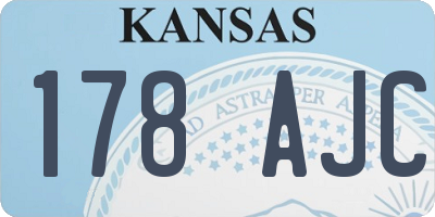 KS license plate 178AJC