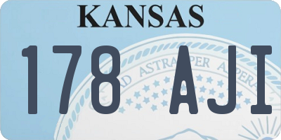KS license plate 178AJI