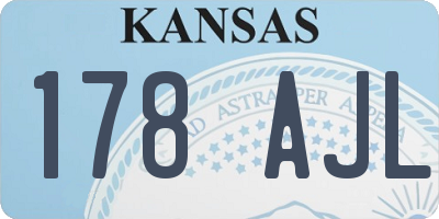 KS license plate 178AJL