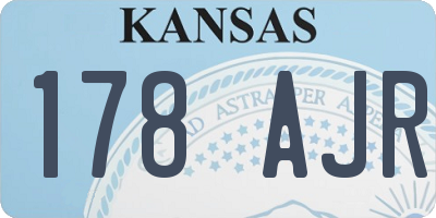 KS license plate 178AJR
