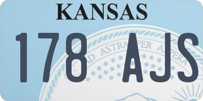 KS license plate 178AJS