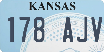 KS license plate 178AJV