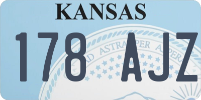 KS license plate 178AJZ
