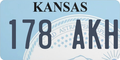 KS license plate 178AKH
