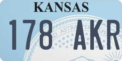 KS license plate 178AKR