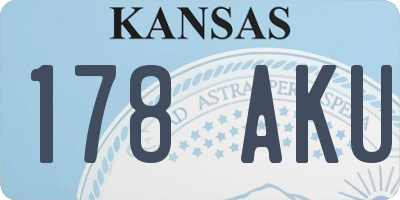 KS license plate 178AKU