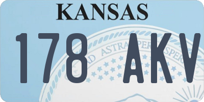 KS license plate 178AKV