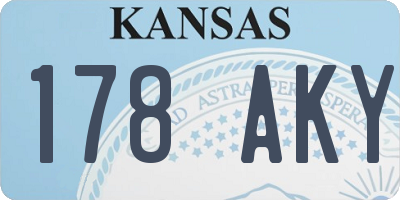 KS license plate 178AKY