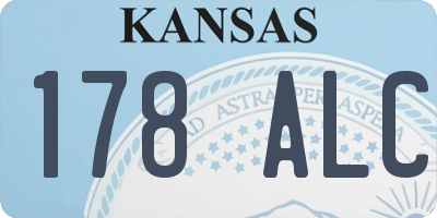 KS license plate 178ALC