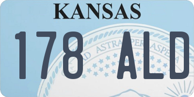 KS license plate 178ALD
