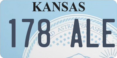 KS license plate 178ALE