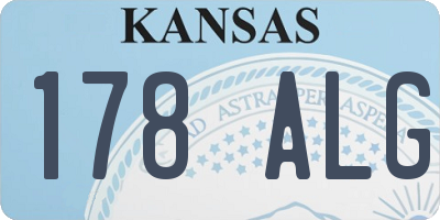KS license plate 178ALG
