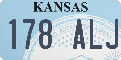 KS license plate 178ALJ