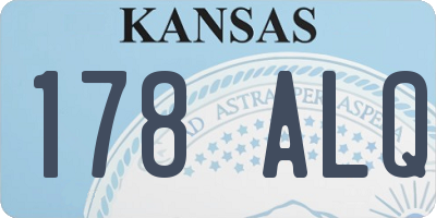 KS license plate 178ALQ