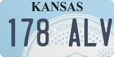 KS license plate 178ALV