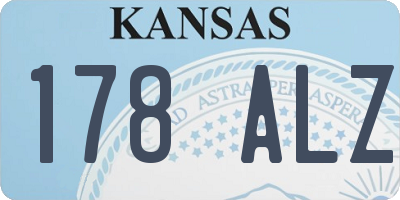 KS license plate 178ALZ