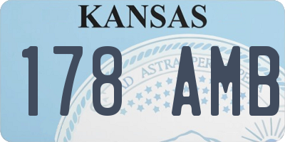 KS license plate 178AMB