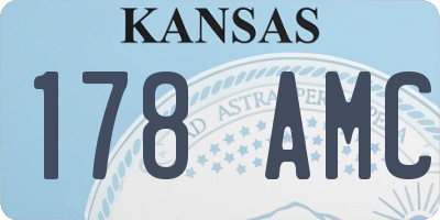 KS license plate 178AMC