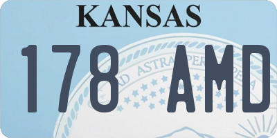 KS license plate 178AMD