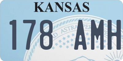 KS license plate 178AMH