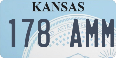 KS license plate 178AMM