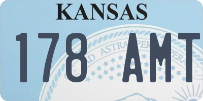 KS license plate 178AMT